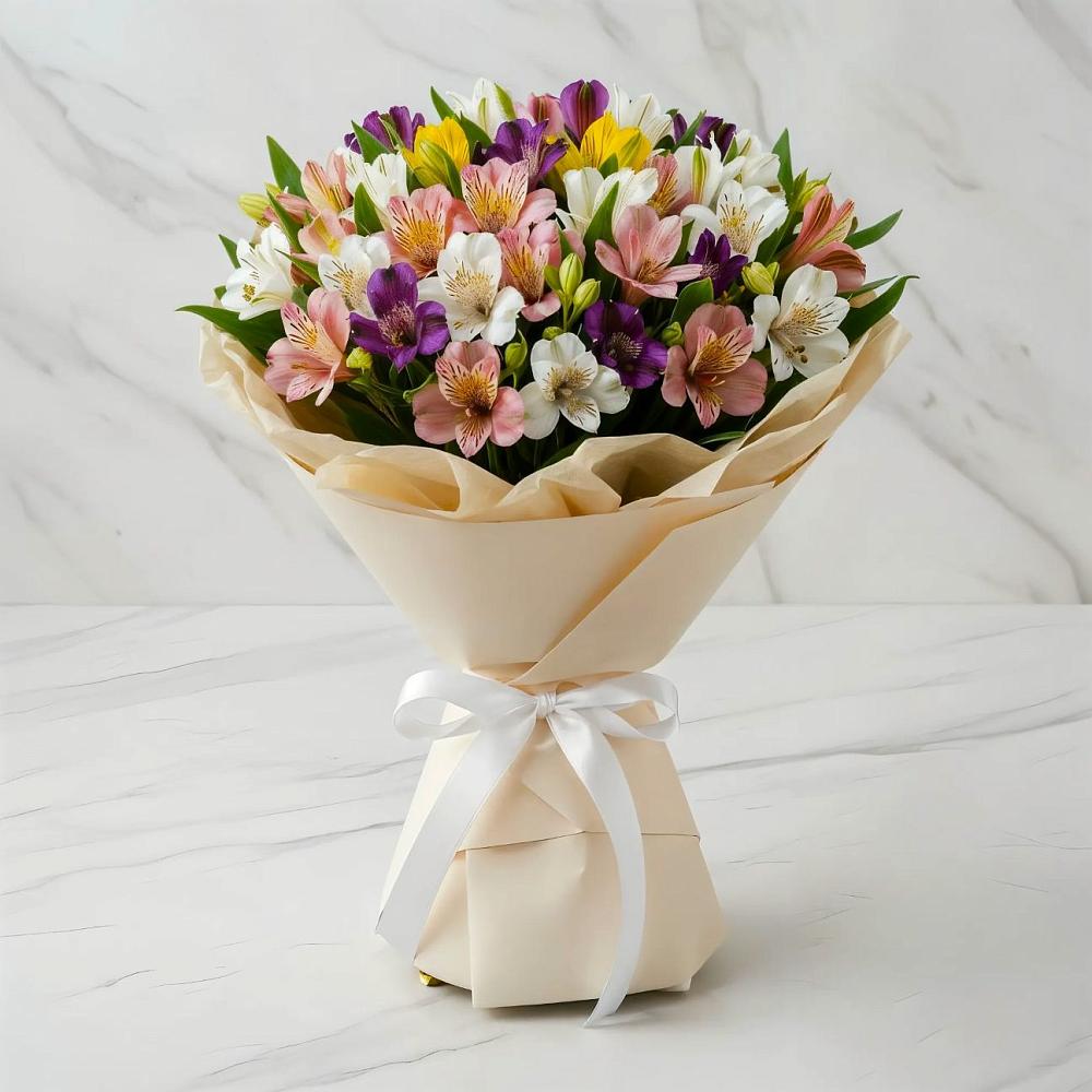 Букет цветов из: Альстромерии в Красном Яре Омской области