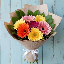 Букет цветов из:  Герберы #REPLACE_PRED# Красном Яре Омской области