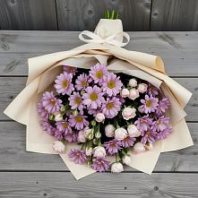 Букет цветов из:  Розы и Хризантемы в Красном Яре Омской области