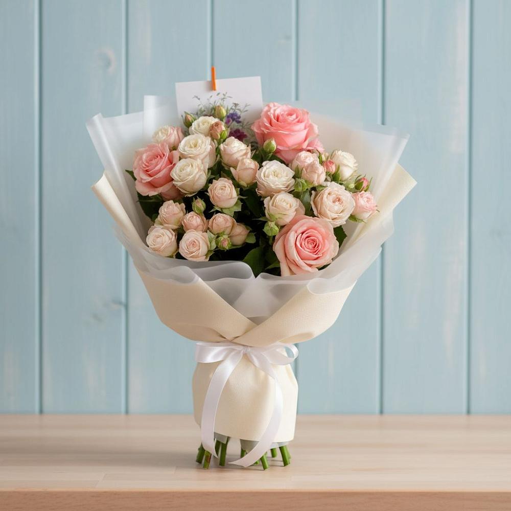 Букет цветов из: Розы в Красном Яре Омской области