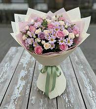 Букет цветов из:  Розы и Хризантемы #REPLACE_PRED# Красном Яре Омской области