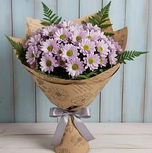 Букет цветов из:  Хризантемы #REPLACE_PRED# Красном Яре Омской области