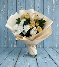 Букет цветов из:  Розы и Хризантемы в Красном Яре Омской области