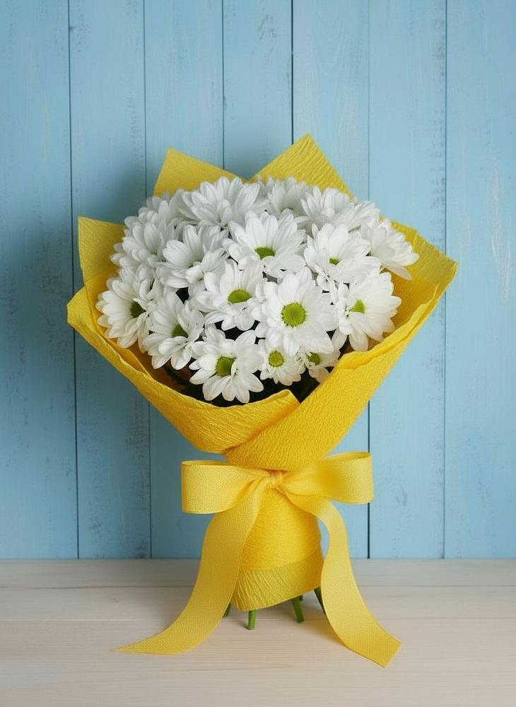 Букет цветов из: Хризантемы в Красном Яре Омской области