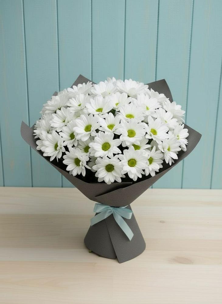 Букет цветов из: Хризантемы в Красном Яре Омской области