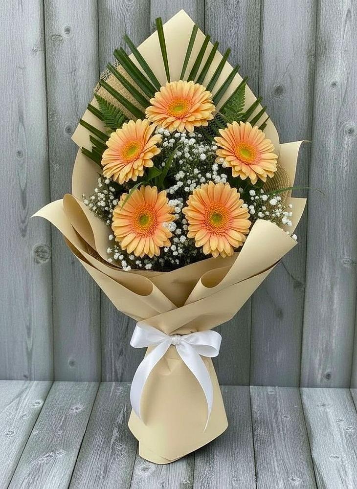 Букет цветов из: Герберы в Красном Яре Омской области