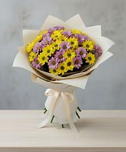 Букет цветов из:  Хризантемы в Красном Яре Омской области