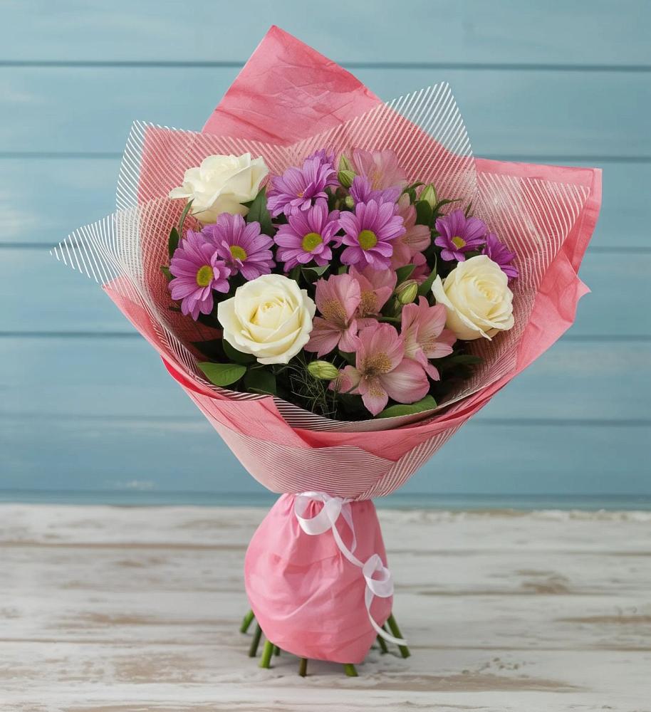 Букет цветов из: Герберы в Красном Яре Омской области