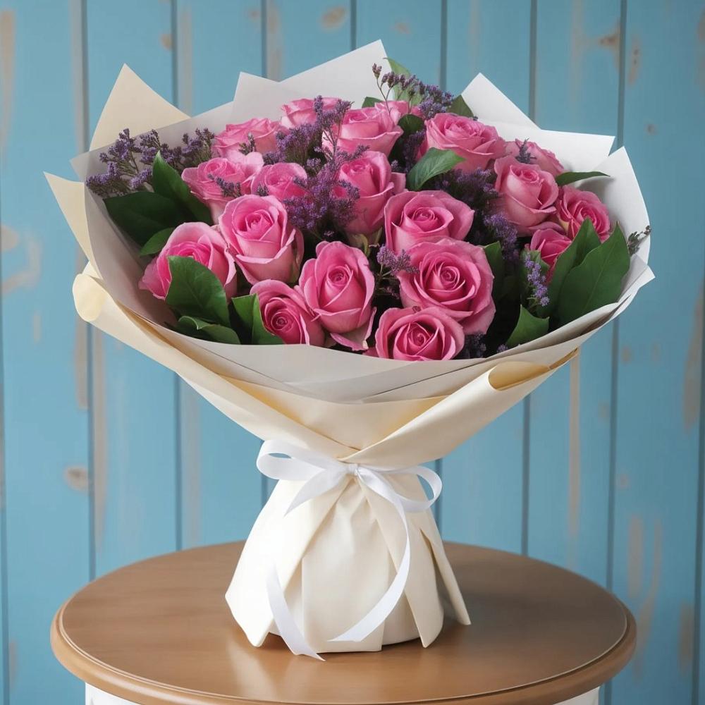 Букет цветов из: Розы в Красном Яре Омской области