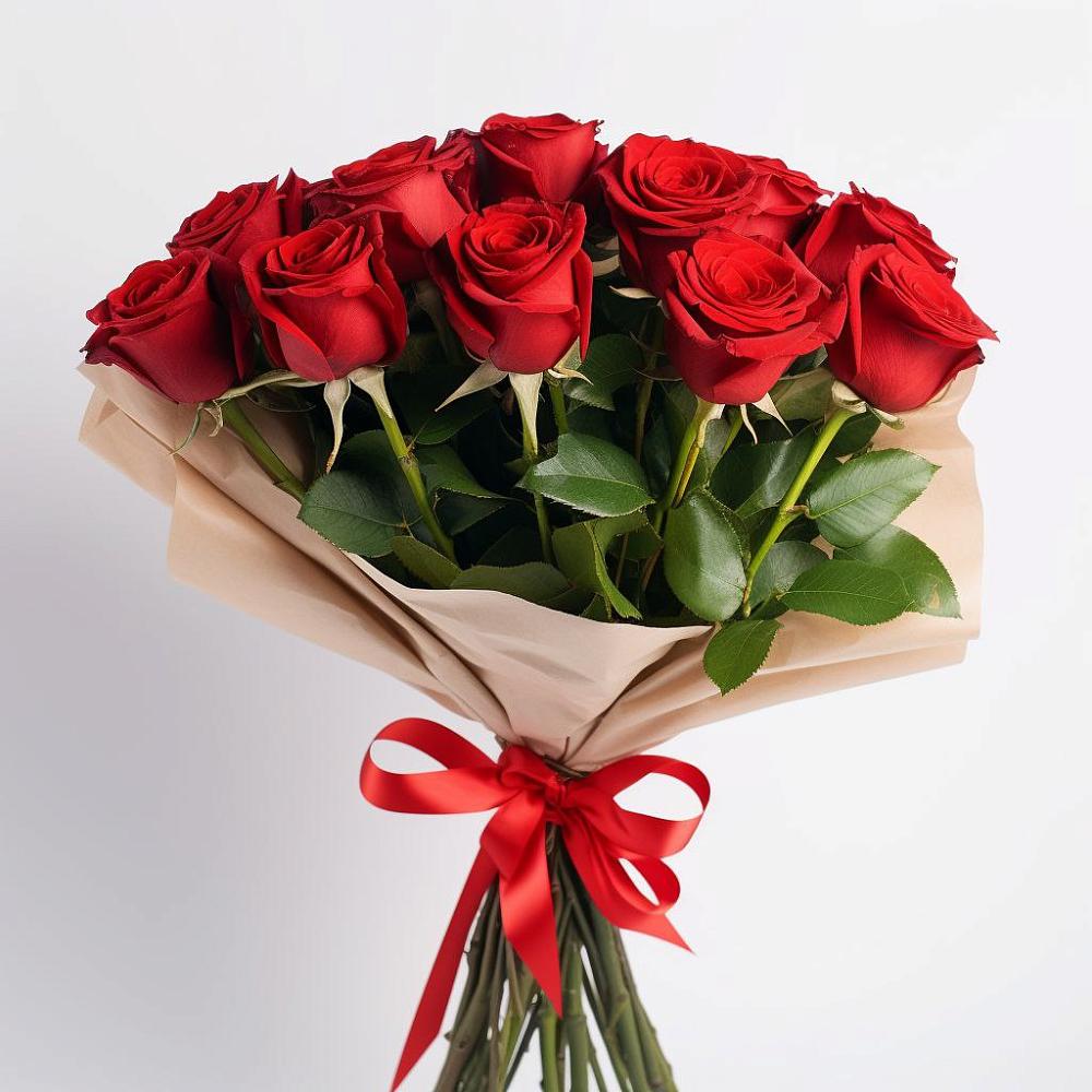 Букет 11 Красных роз Эдлесс Лав в Красном Яре Омской области